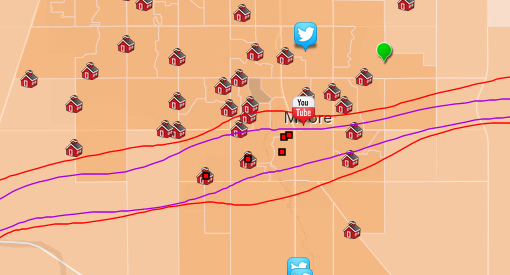 Moore, Oklahoma, Tornado Map
