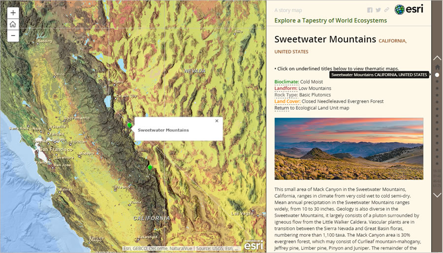 Clicking the tour buttons on the right-hand side will reveal fascinating places that are described in the text and displayed in the pictures.