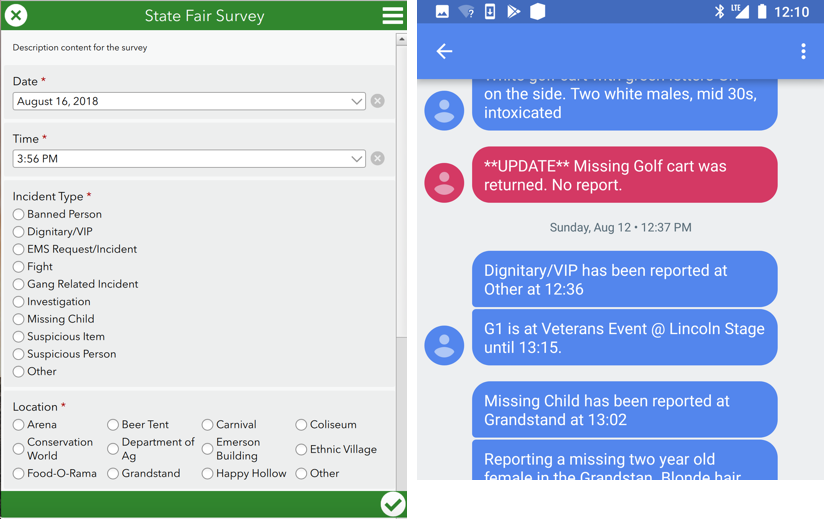 state fair survey and text examples