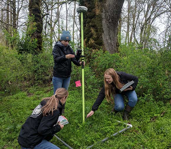 Field staff generating GPS points