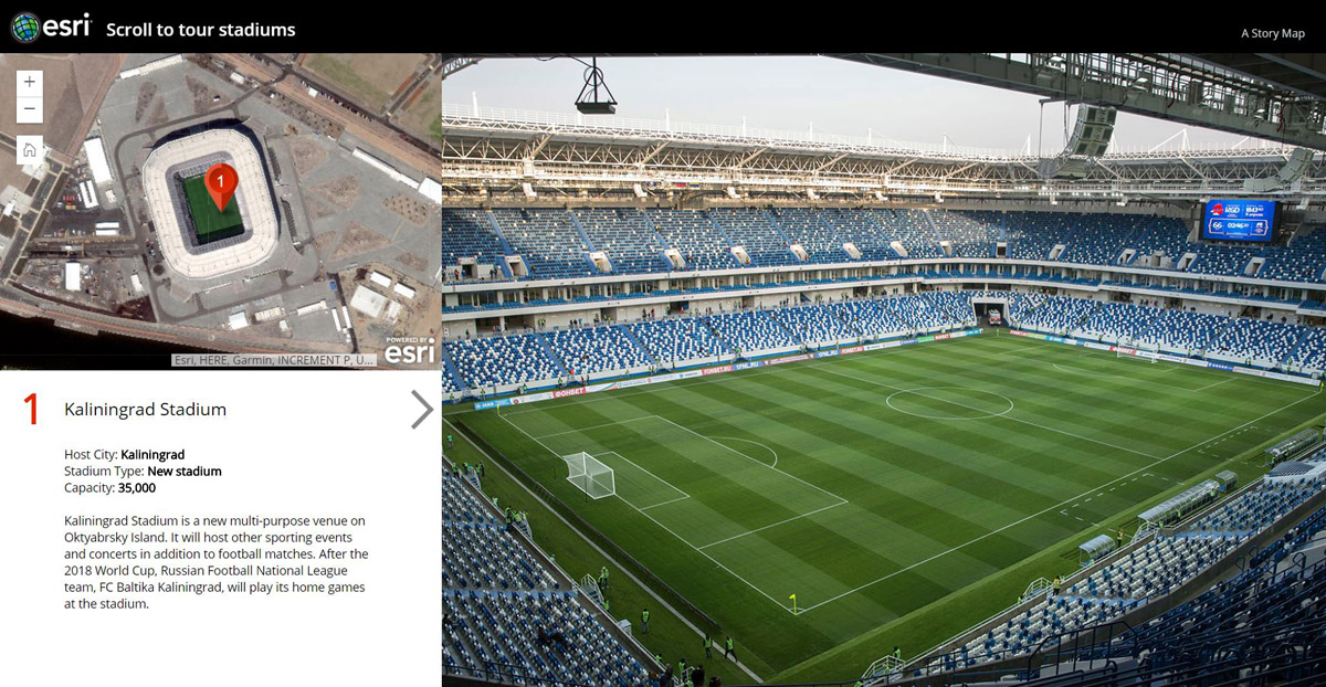 Digital Globe World Cup Story Map