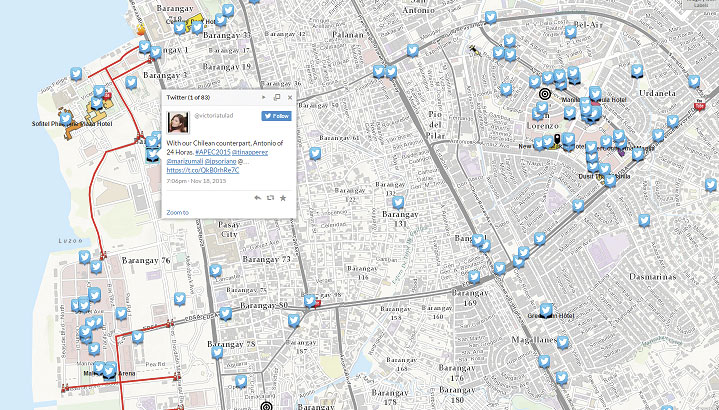 The AFP used Twitter feeds as one of its layers to monitor what people were saying about APEC.