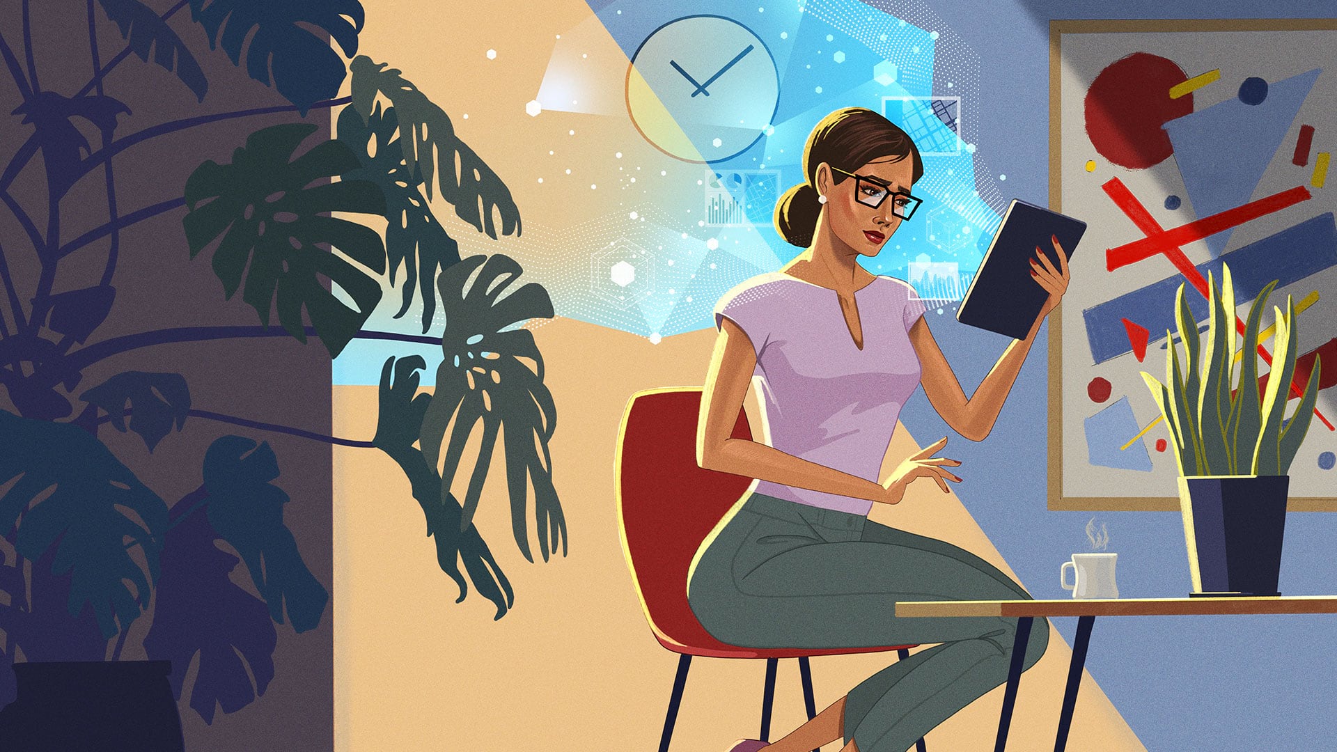 A business leader making decisions based on location intelligence and AI