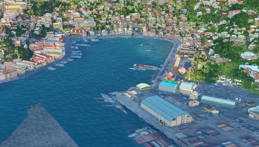 Projection of sea level rise in St. George, Grenada