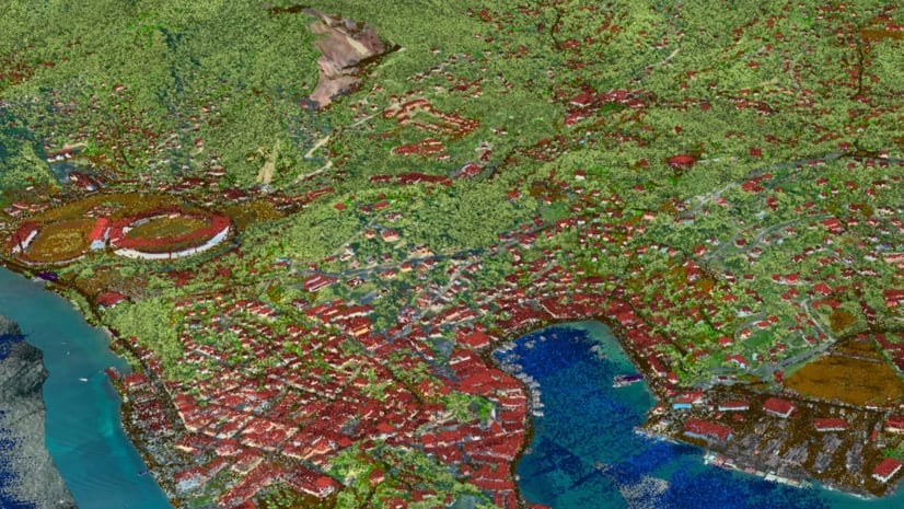 St George classified lidar point cloud