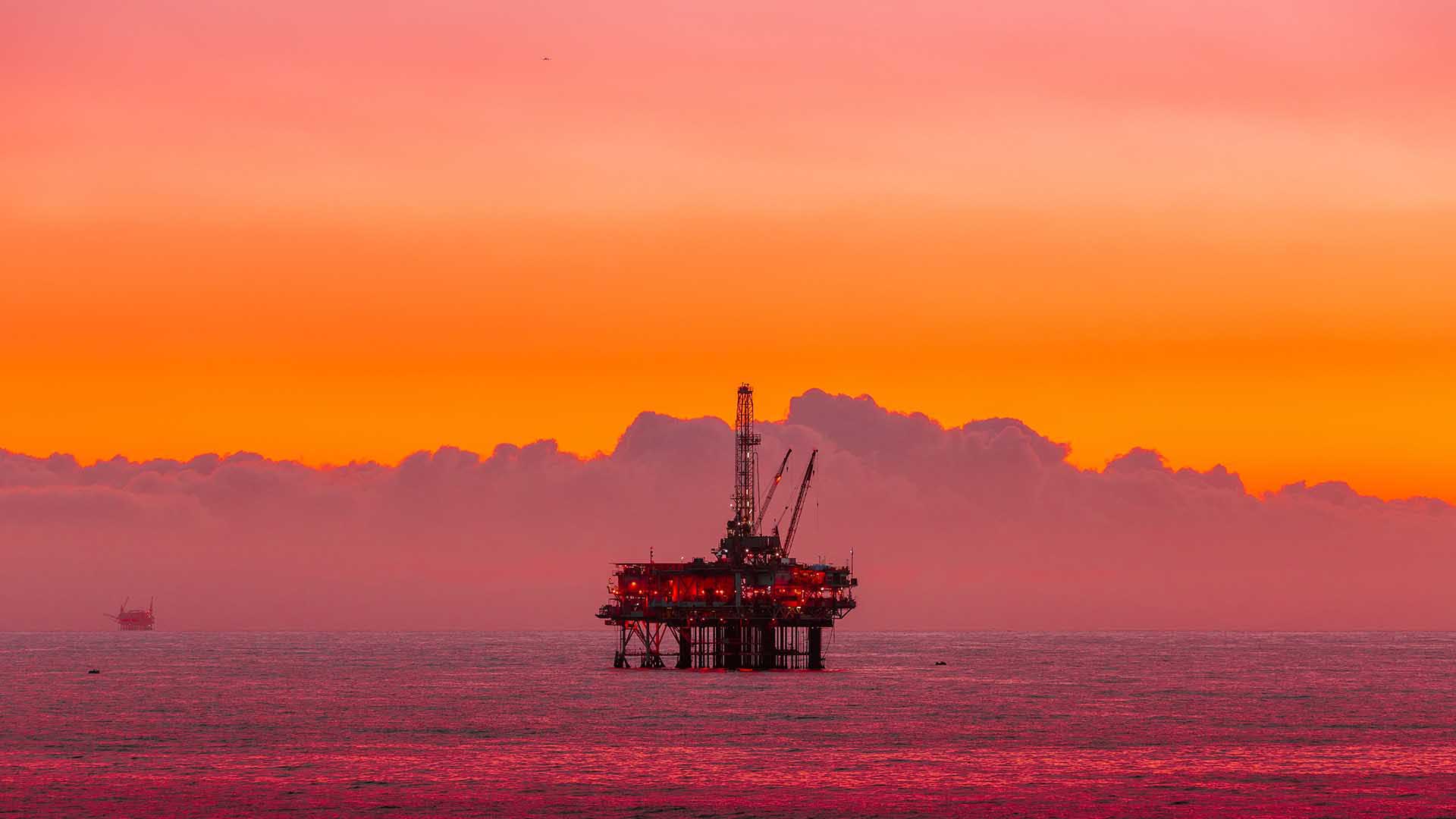 Carbon captured onshore may soon be sent to storage facilities under oil rigs like this one