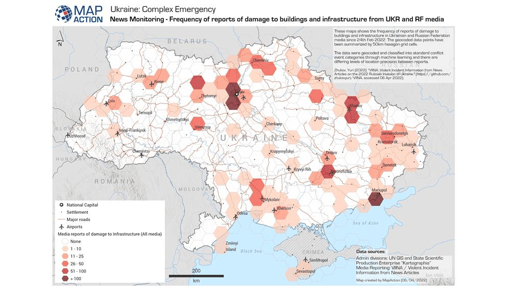 ukraine news monitoring for damage reports