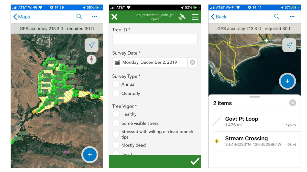 Mobile workflows for data collection and navigation