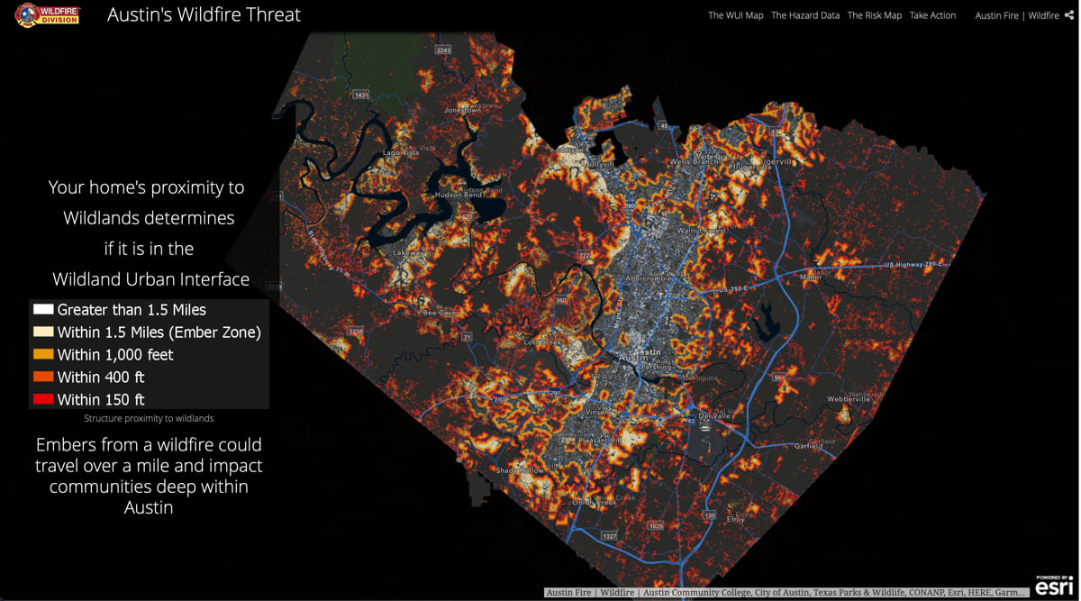 Austin wildfire risk