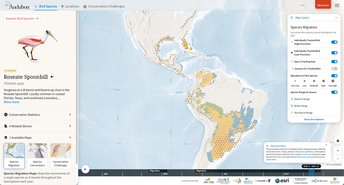 Roseate Spoonbill range