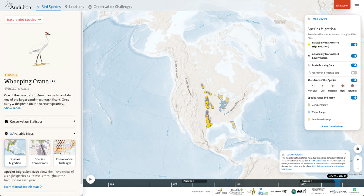 Whooping Crane range
