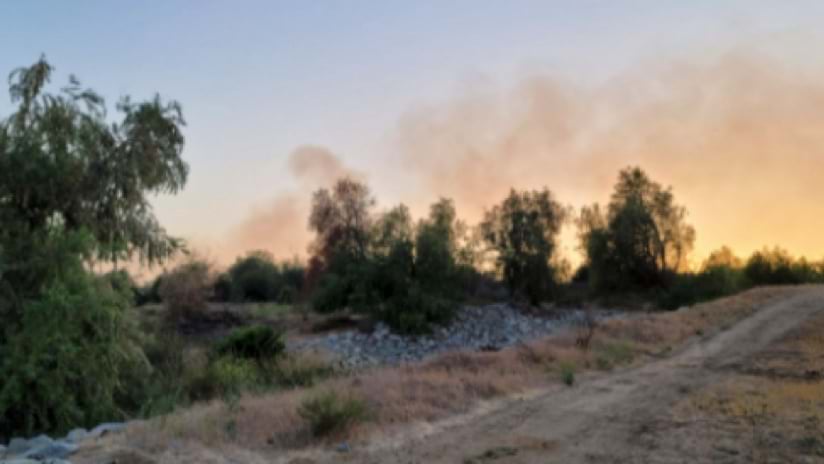 wildfire at Hansen Dam