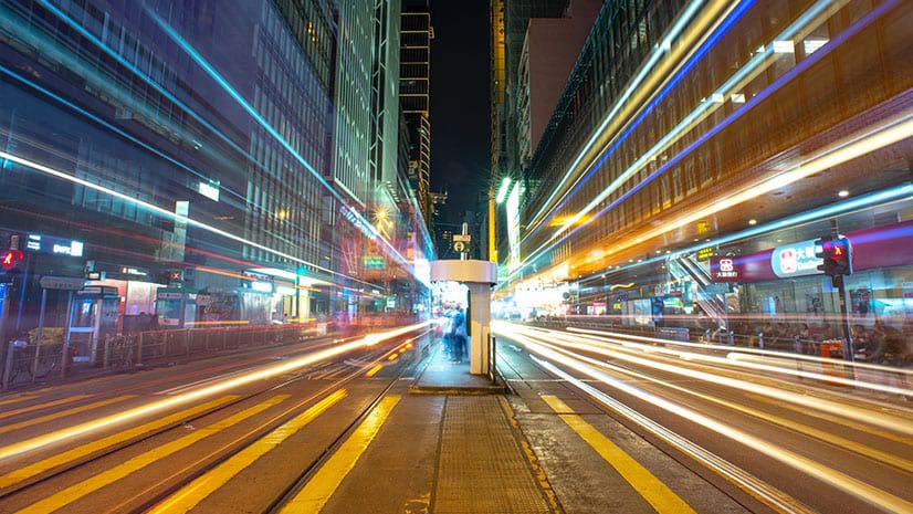 A time-lapse view of a city street implies a need for operational efficiency
