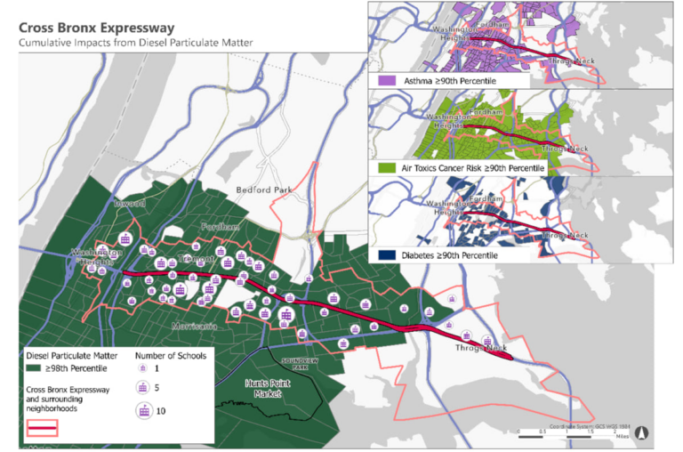 Levine letter with environmental justice index map