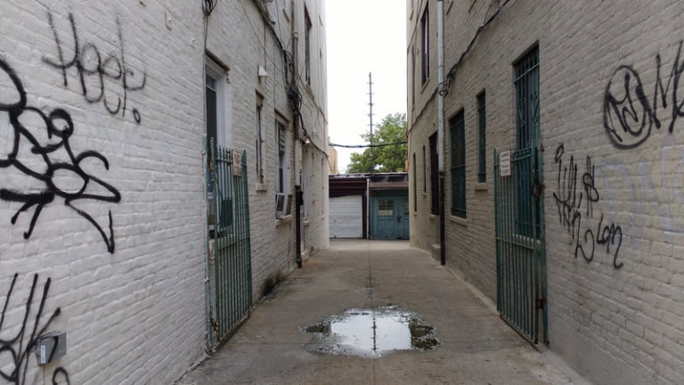 tagged alley