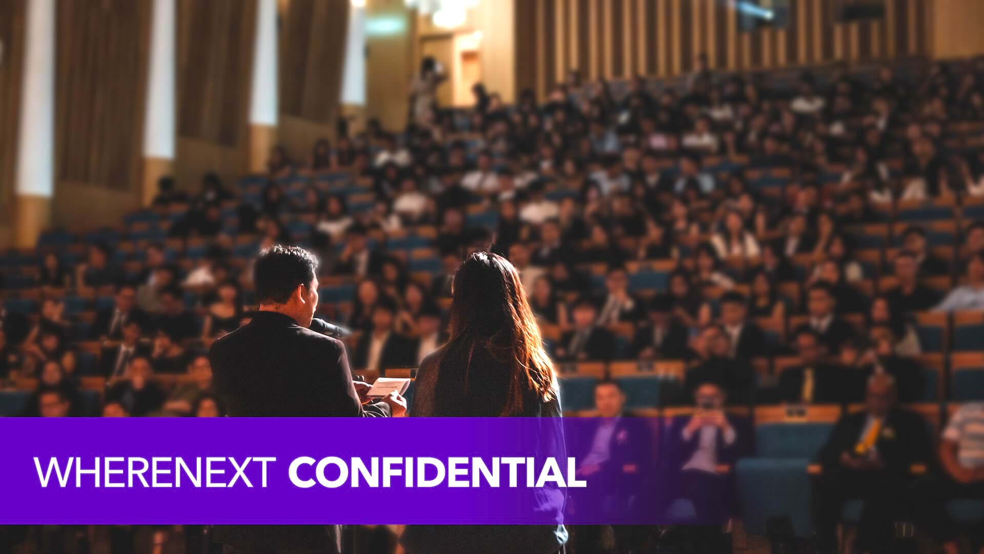 Executive presentations to a large audience