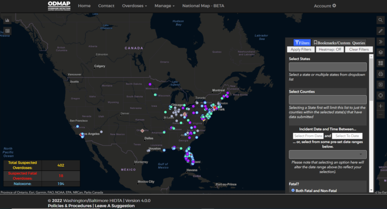 Overdose Detection Mapping Application Program (ODMAP)
