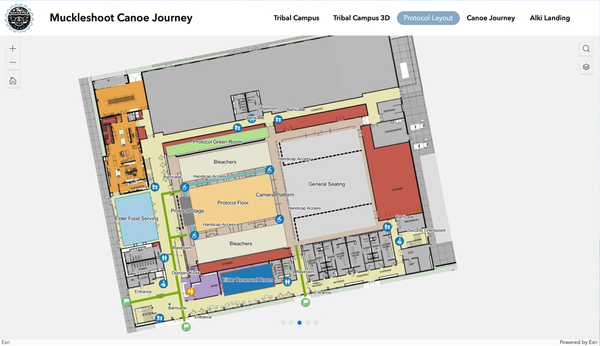 Protocol indoor map for Muckleshoot arena