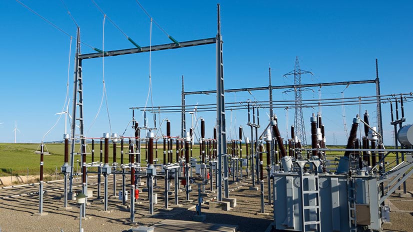 An electrical transmission station