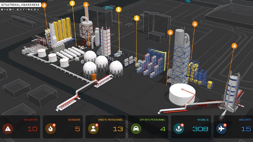 A 3D model of a manufacturing plant represents a form of spatial thinking