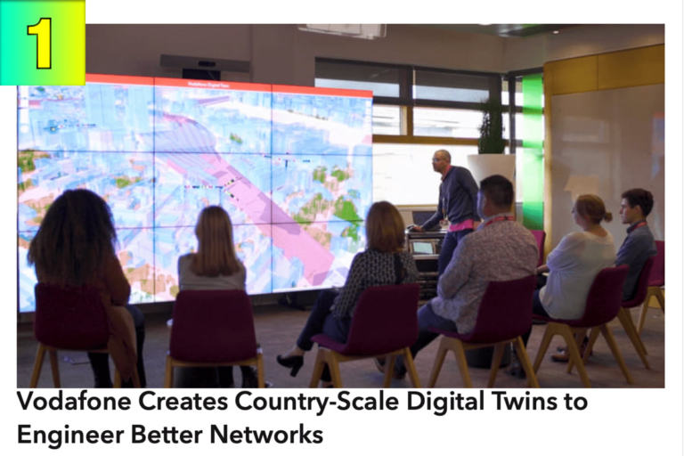 Vodafone digital twin presentation to an audience