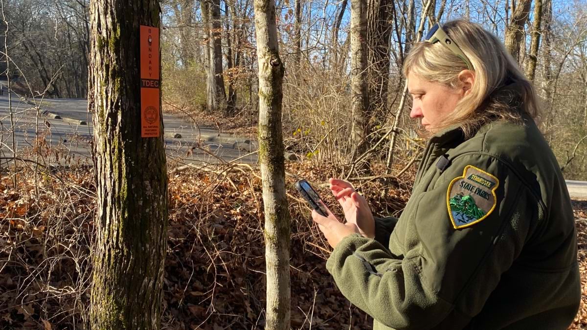 Boundary mapping at Harpeth River State Park