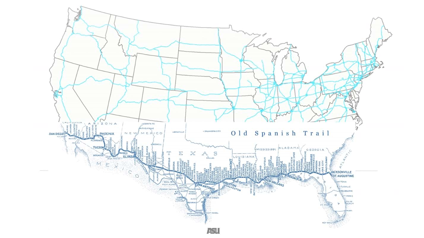 Old Spanish Trail map