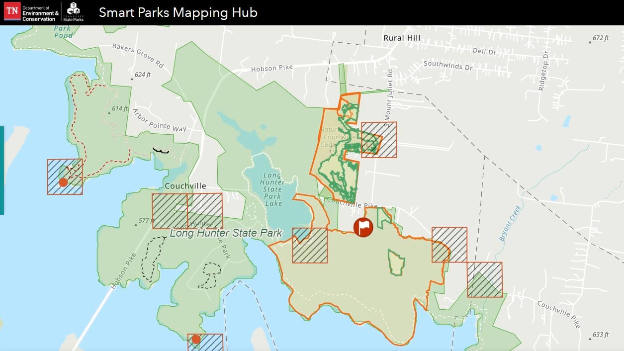 map of wildlife monitoring cameras