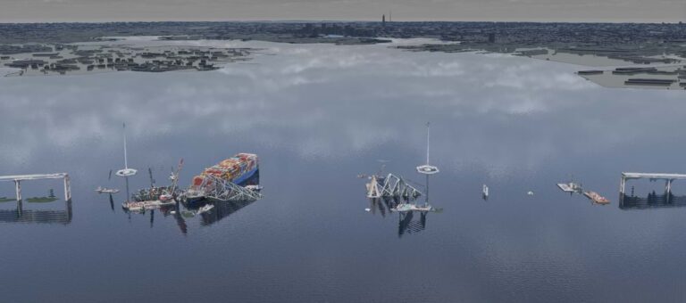 3D web map of the Key Bridge salvage progress