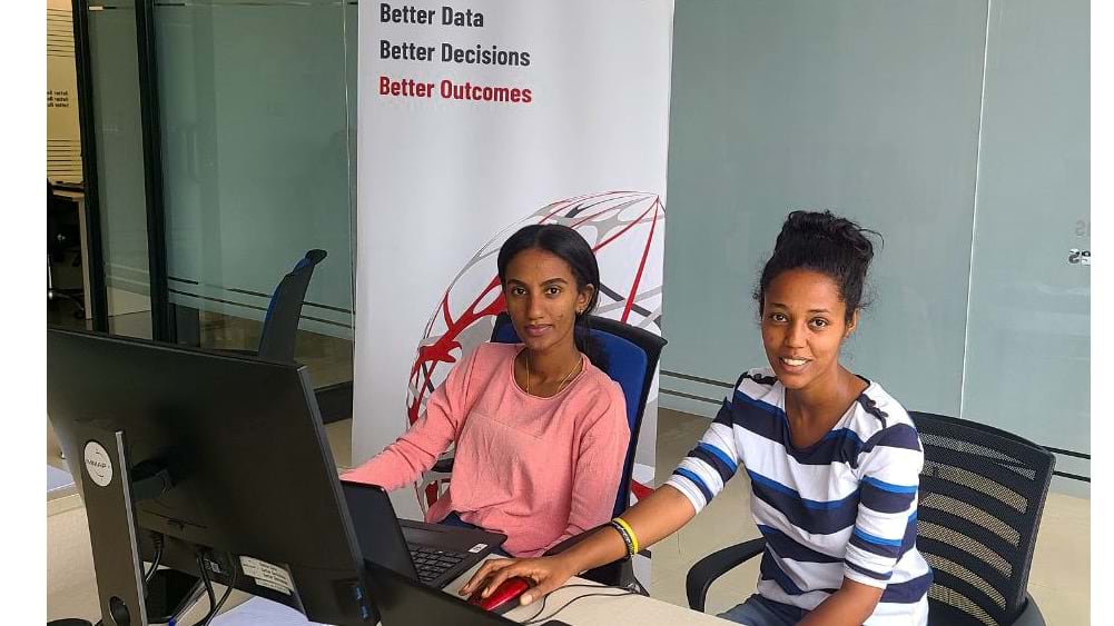 Masresha Anwar and Tsion Taye, iMMAP Inc. Ethiopia’s first interns