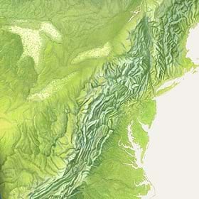 Map of U.S. East Coast