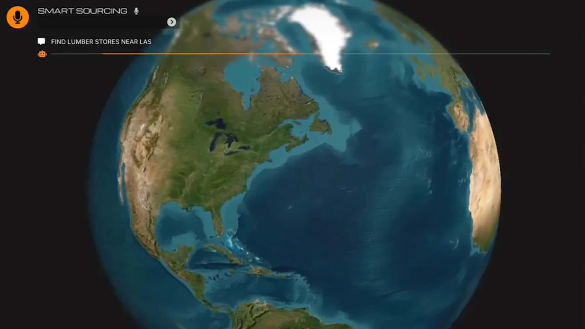 The globe shows North America, illustrating the concept \'make me a map\'