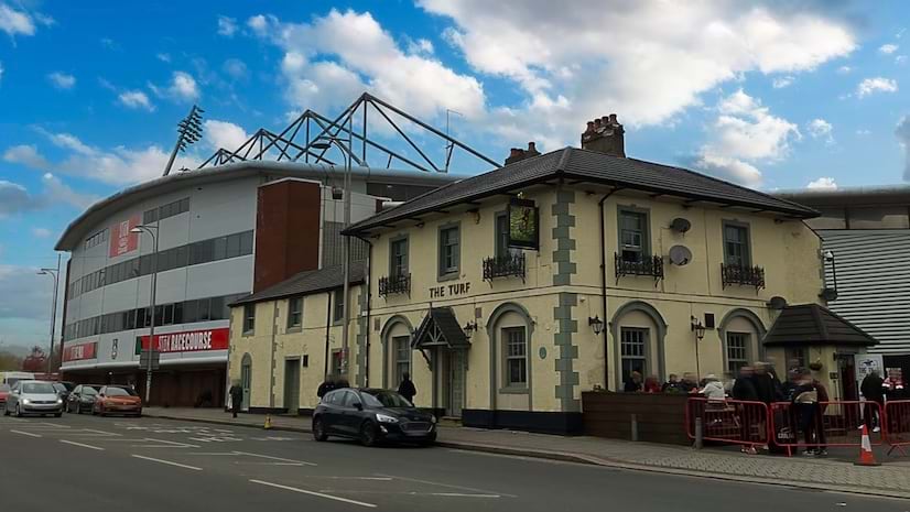 A building and stadium in Wrexham, Wales