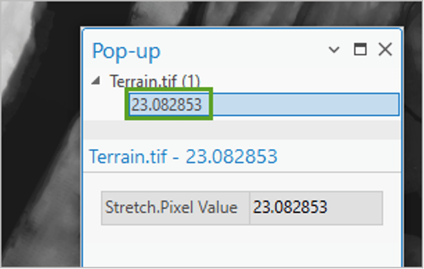 A white popup box with the words terrain.tif in blue