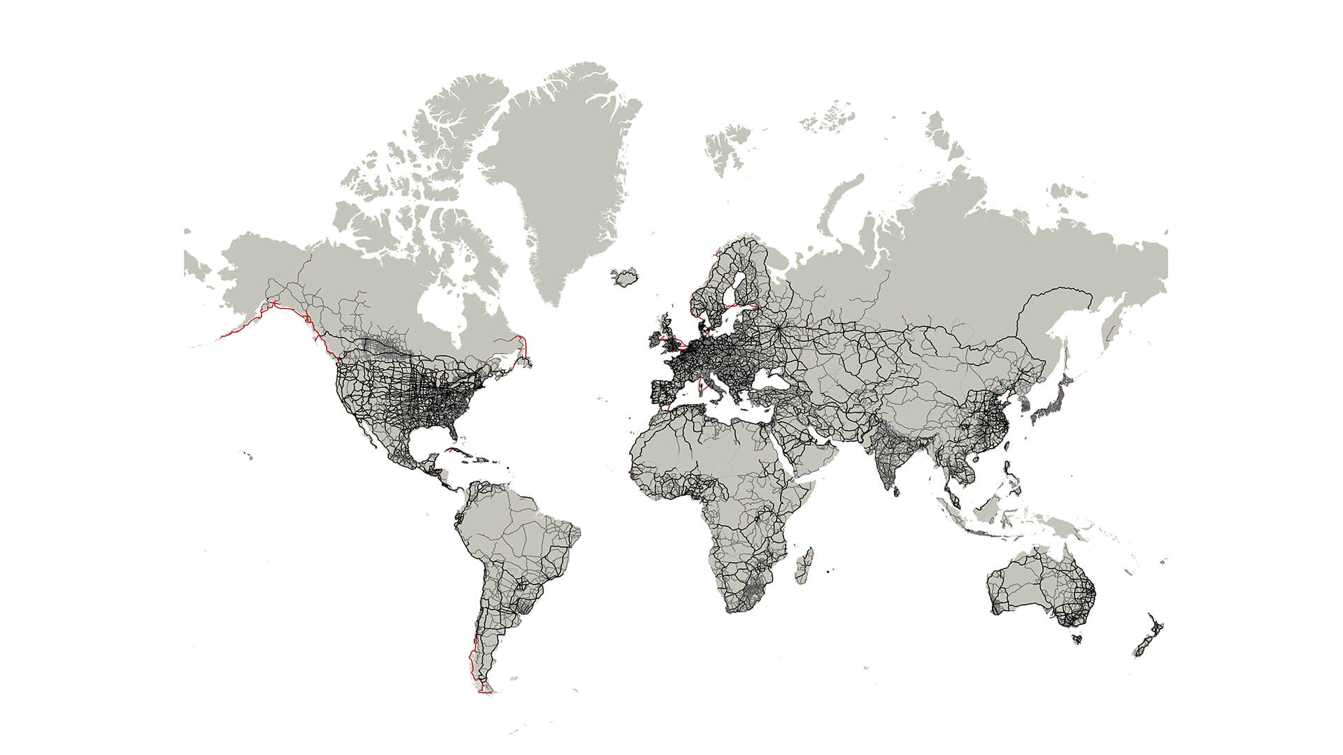 A map of the world suggests the complexities of global trade
