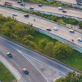 Vehicles on the freeway