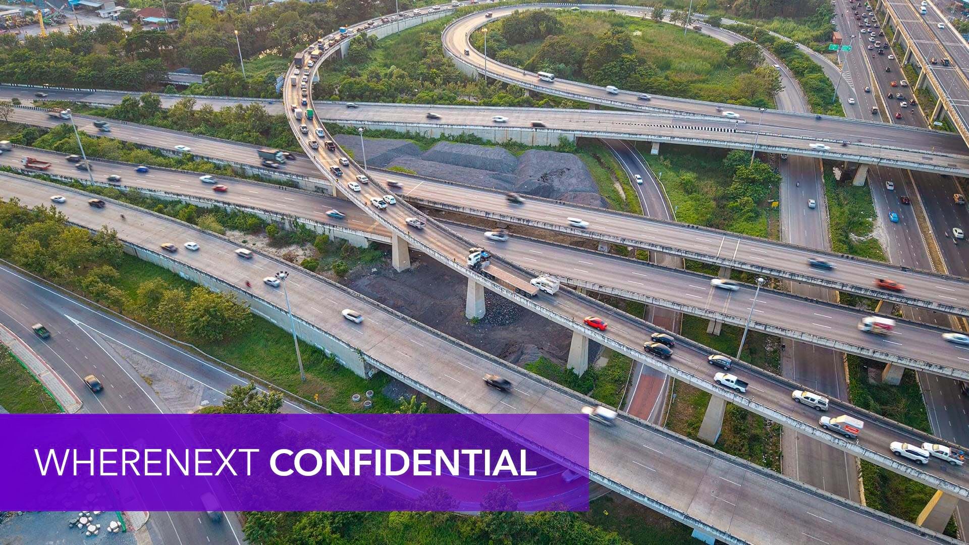 Freeway interchanges represent distribution networks