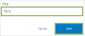 A white search box with the word Paris entered