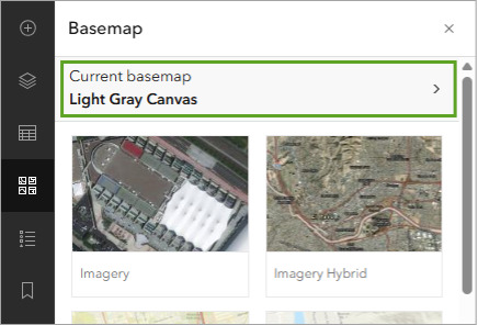 Two side-by-side images with the words light gray canvas selected in green