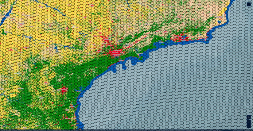 A graphic displaying nine theme options, each with different colors and basemaps, labeled with the name of each option.