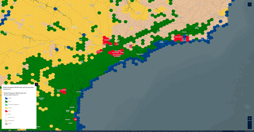 A graphic displaying nine theme options, each with different colors and basemaps, labeled with the name of each option.