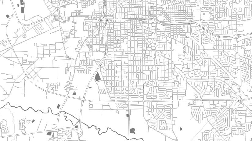 A black and white map of a US city signifies the importance of geocoding