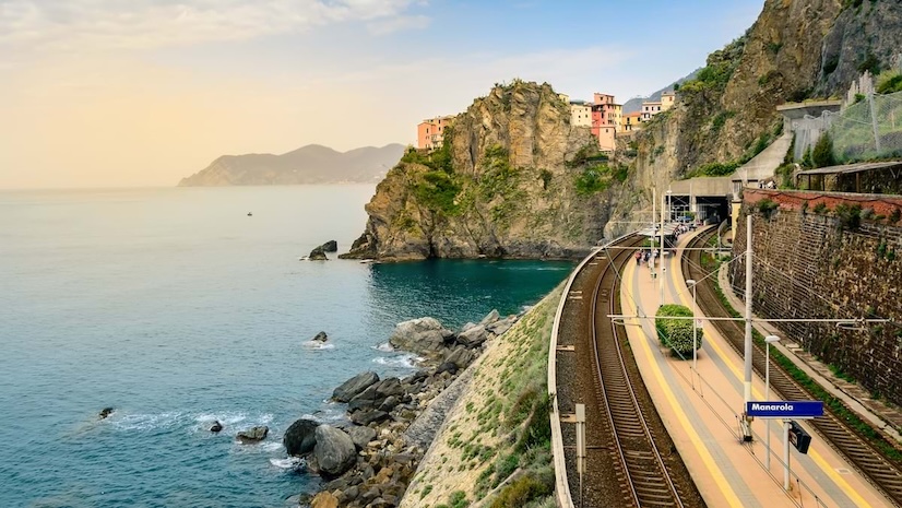 The train station in the village of Cinque Terre