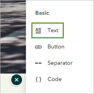 The word text with a green square around it