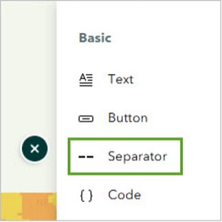 The word Separator highlighted in a green box