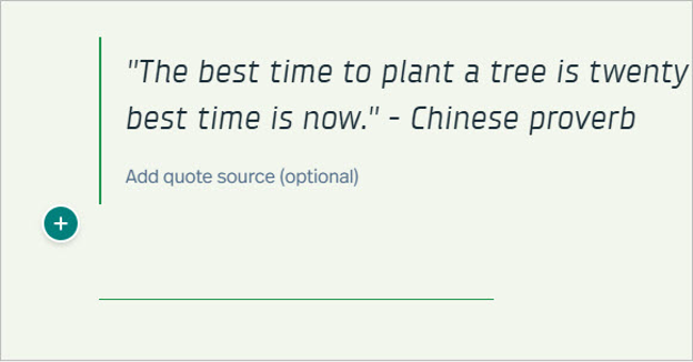 A Chinese proverb quote in black text on a light green colored background