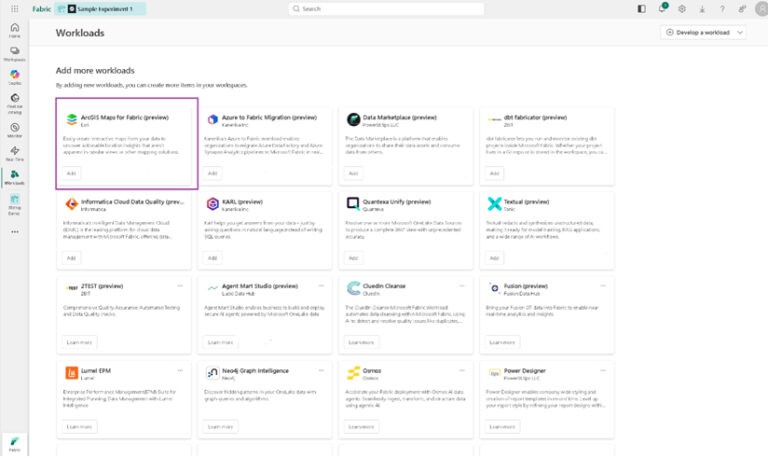 Screenshot of an interface with a series of white boxes labeled “Workloads”.