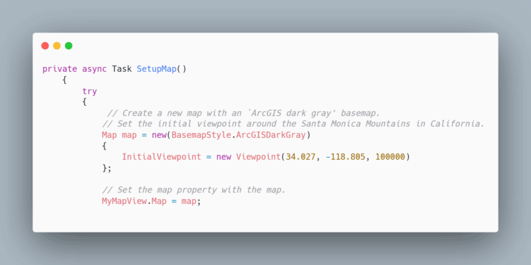 Screenshot of a snippet of C# code.