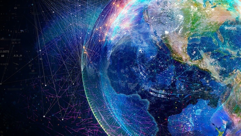 A digital illustration of earth