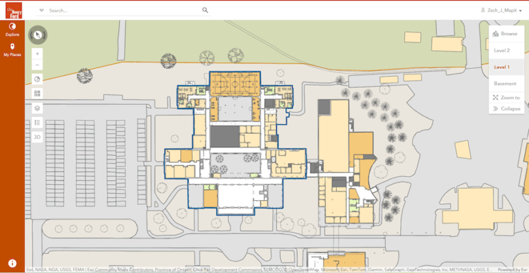 A floorplan of Lovett Hall in The Henry Ford